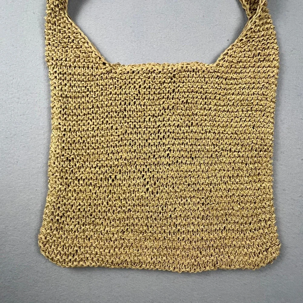 Beach‎ Tote Straw Knit Shoulder Bag Womens Tan Woven Boho Summer Vacation Travel
